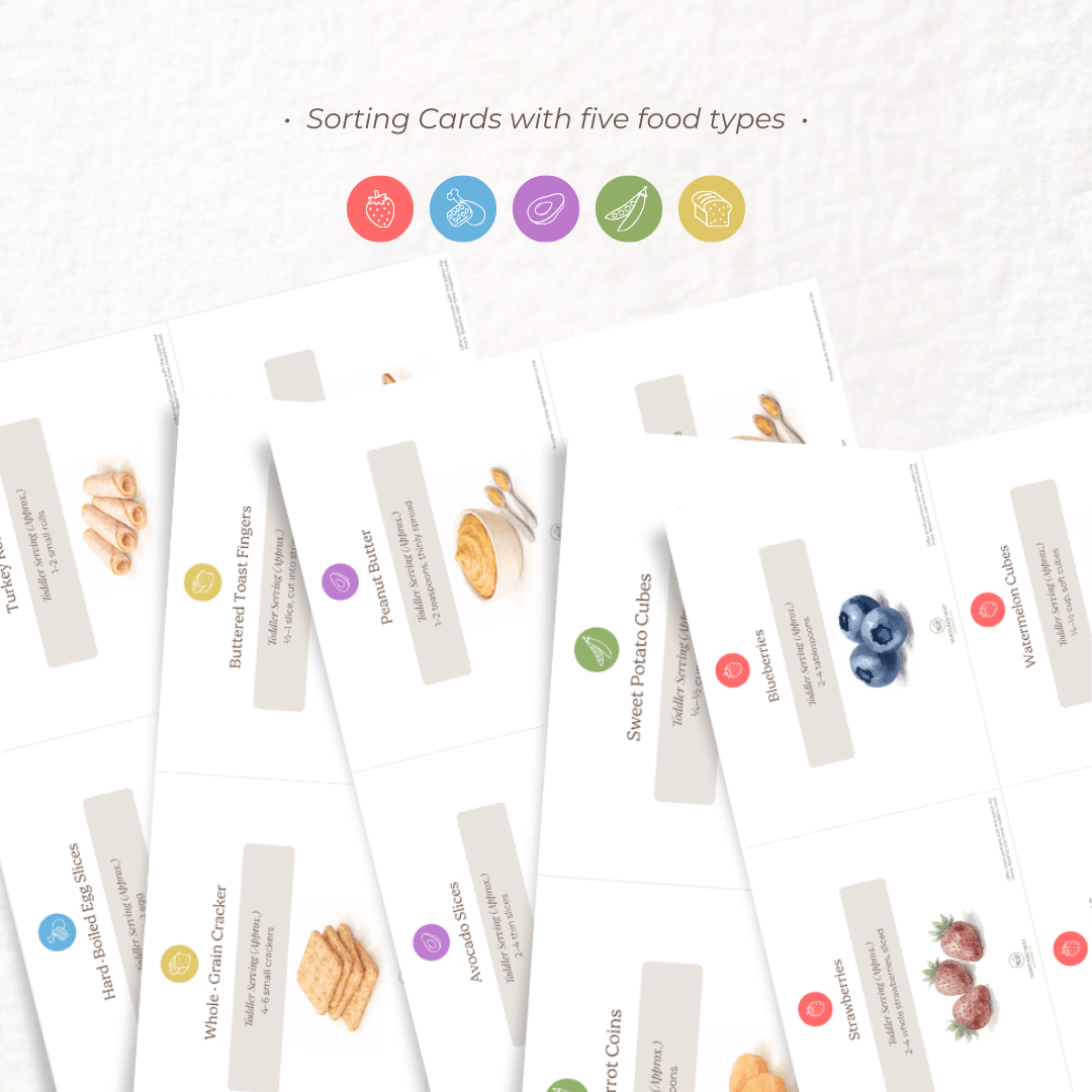 montessori snack cards and sorting cards for toddlers