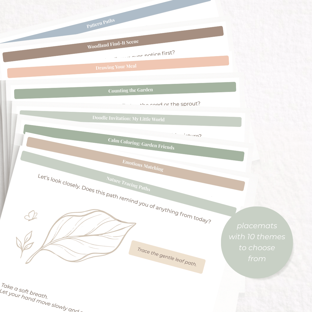 Montessori snack cards and sorting cards for toddlers