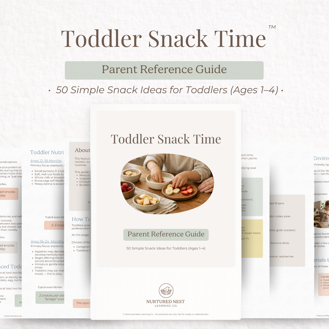 Toddler Snack Time — A Calm Parent Support Reference Guide