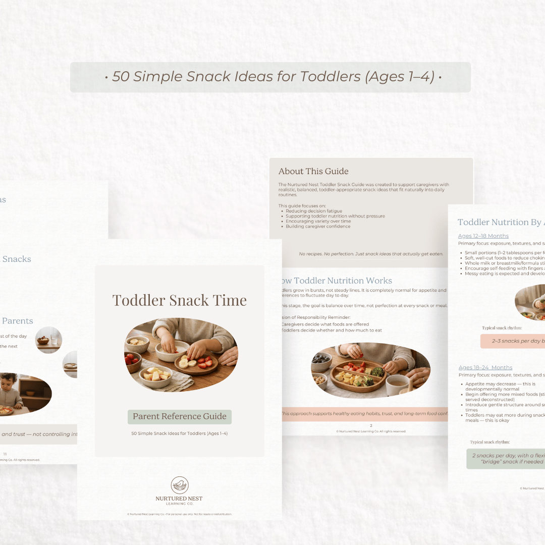 Toddler Snack Time — A Calm Parent Support Reference Guide