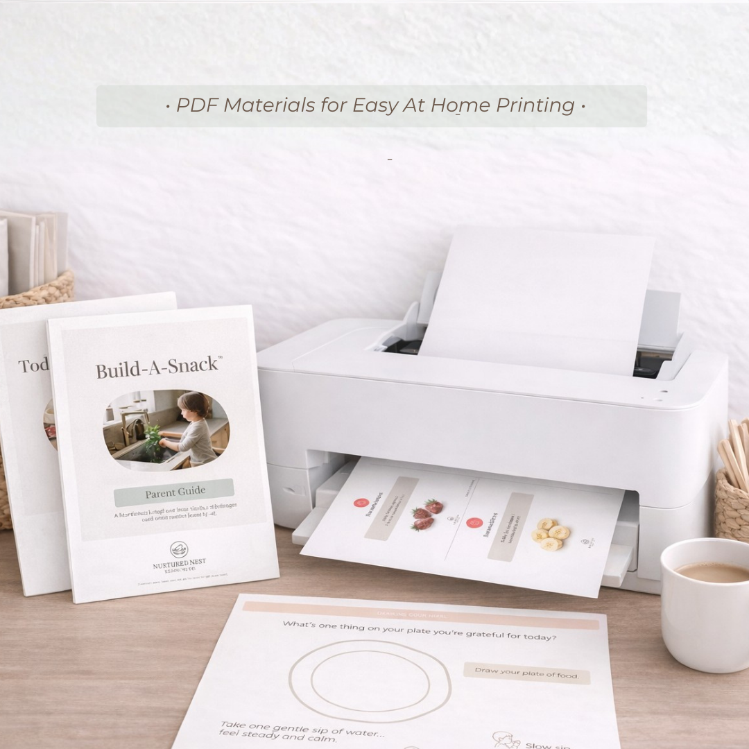 Montessori snack cards and sorting cards for toddlers