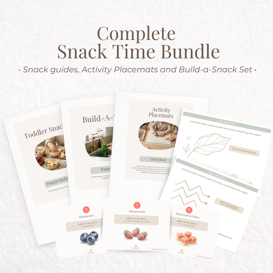 montessori snack cards and sorting cards for toddlers